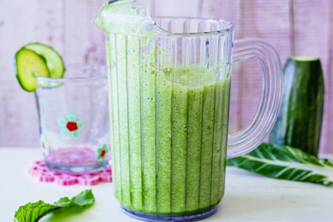 Veganer grüner Smoothie "Go for it"