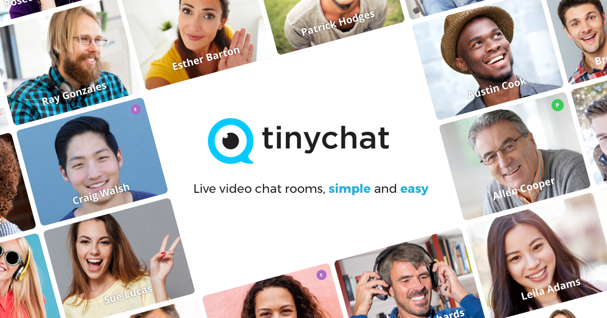 Live video chat rooms, simple and easy. - Tinychat