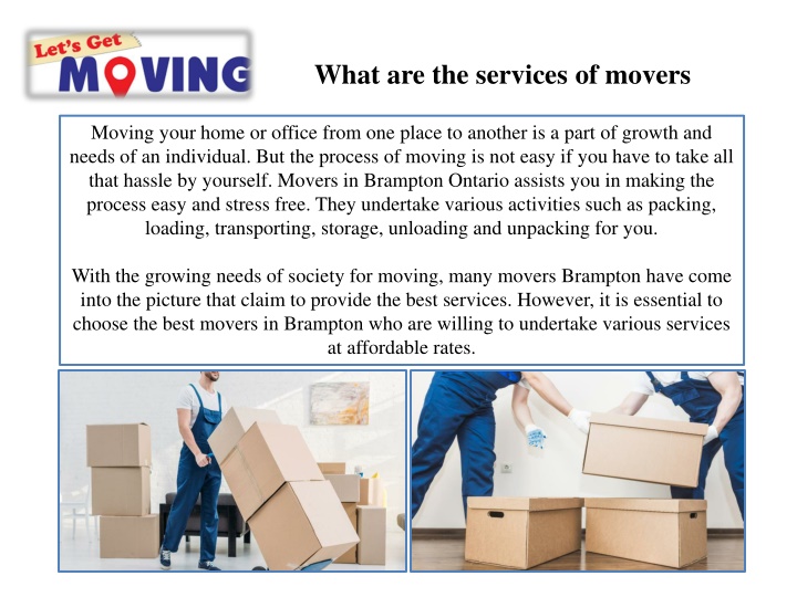 PPT - What are the services of movers PowerPoint Presentation, free download - ID:10951926