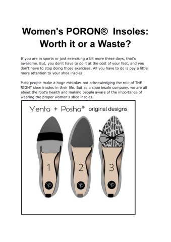 Women's PORON®  Insoles_ Worth it or a Waste_ - yenta posha