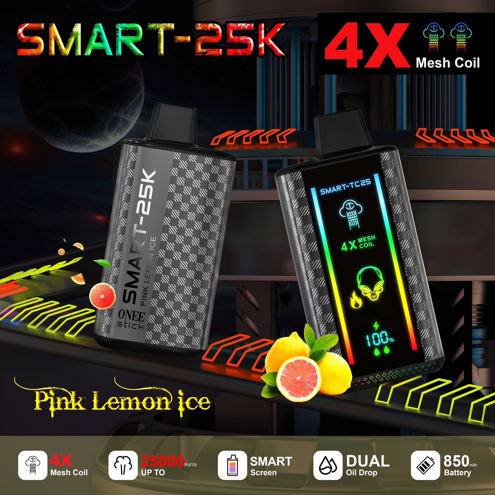 Pink Lemon Ice - Onee Stick Smart 25000 Puffs - Smokers Heap