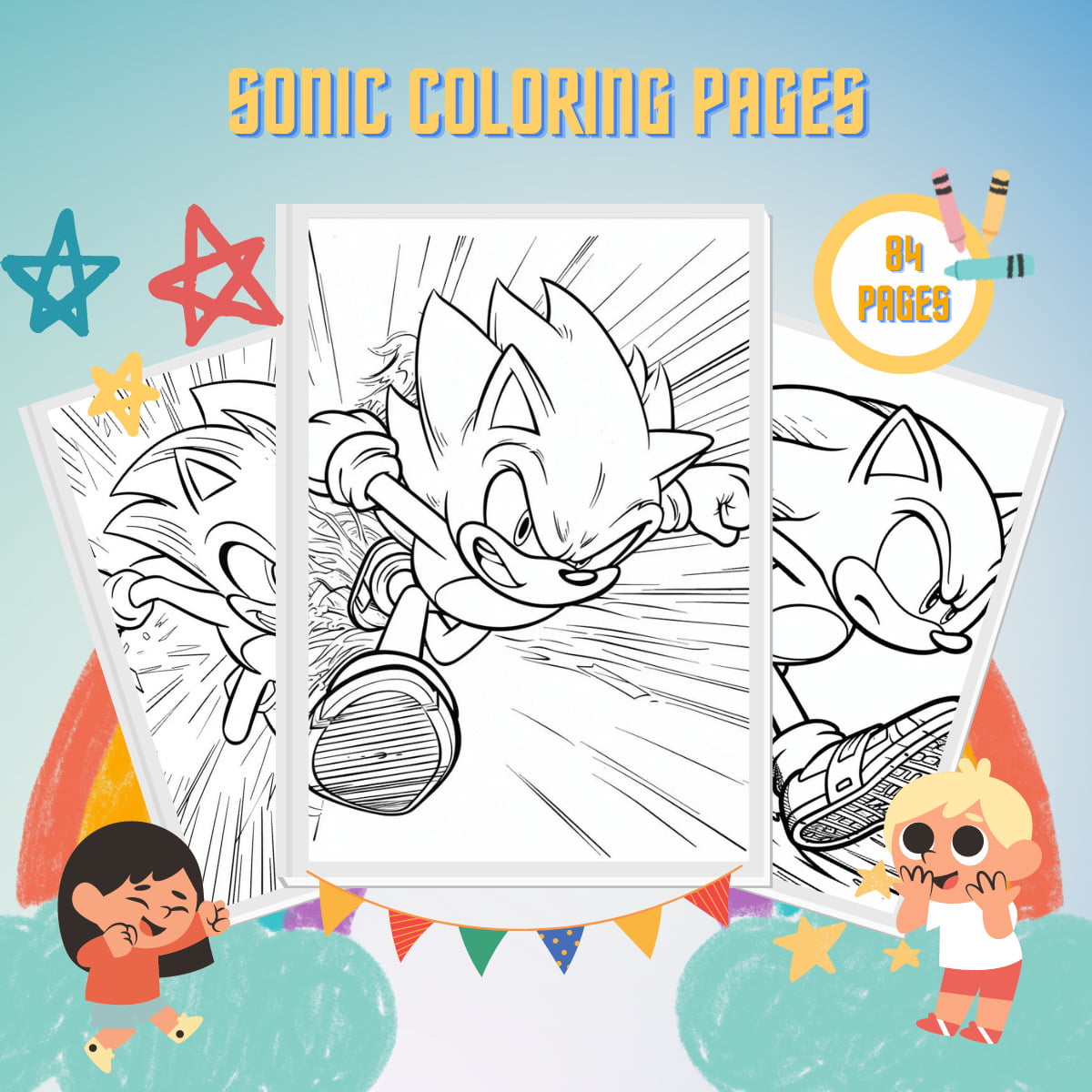 84 Sonic Coloring Pages For Kids - Free PDF Printables