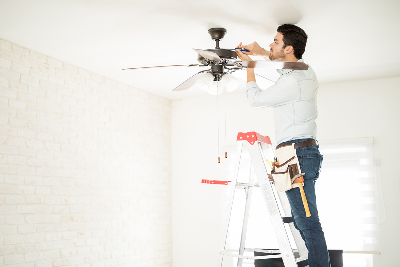 How to Install a Ceiling Fan vs. the Cost of a Professional - Zapptech Electrical