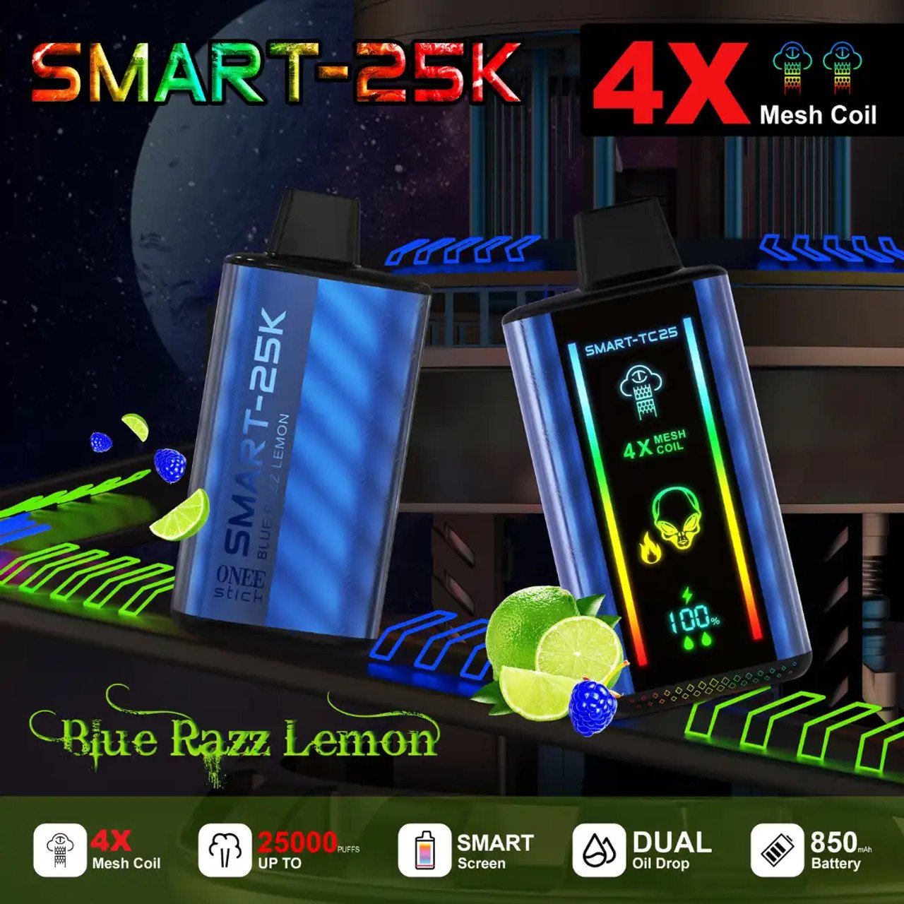 Blue Razz Lemon Onee Stick Smart 25K | USA