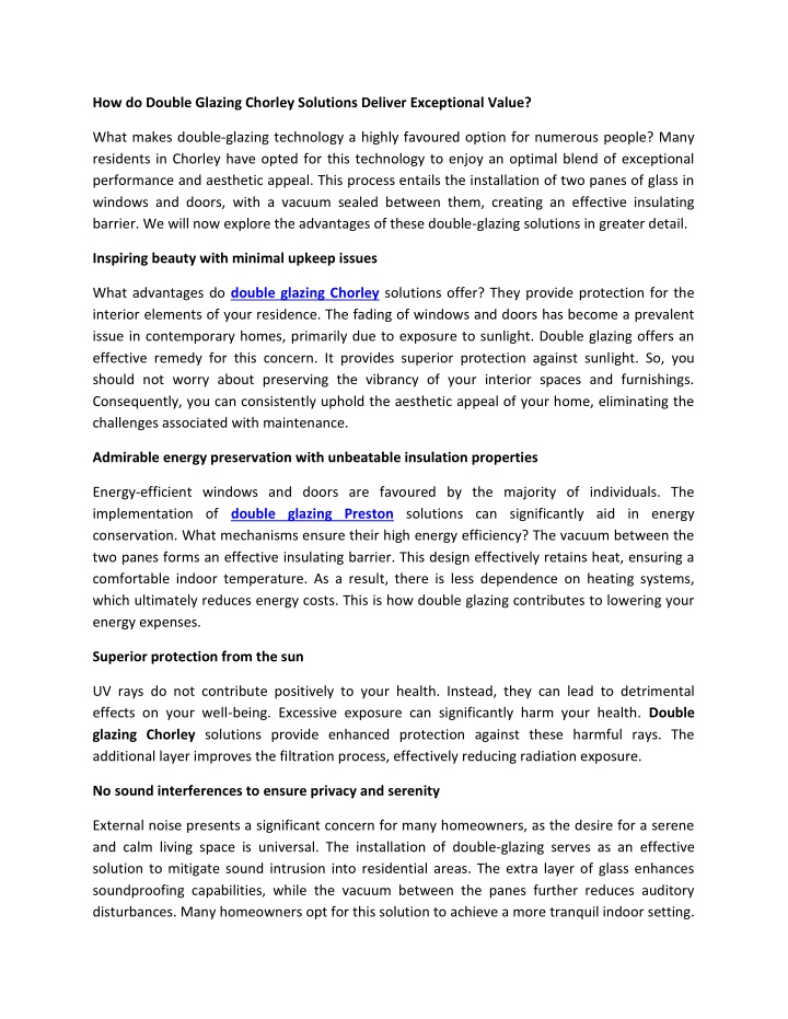 PPT - How do Double Glazing Chorley Solutions Deliver Exceptional Value.docx PowerPoint Presentation - ID:13979610