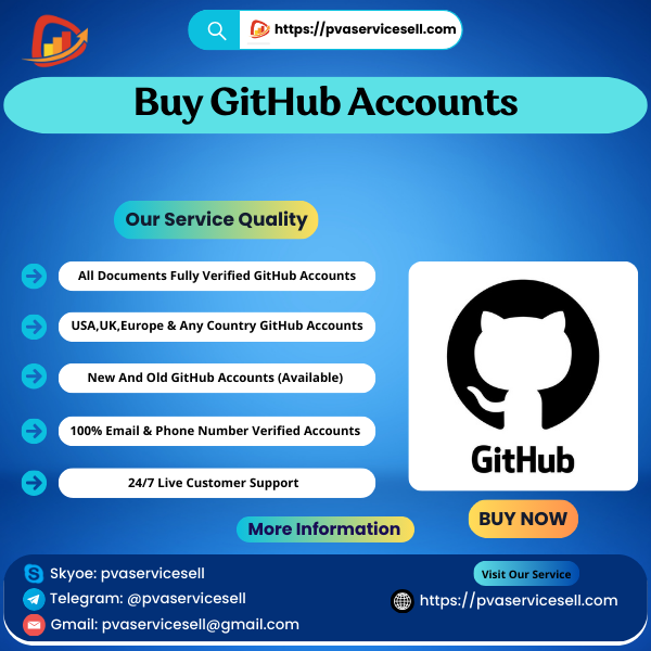 Buy GitHub Accounts - PVA Service Sell