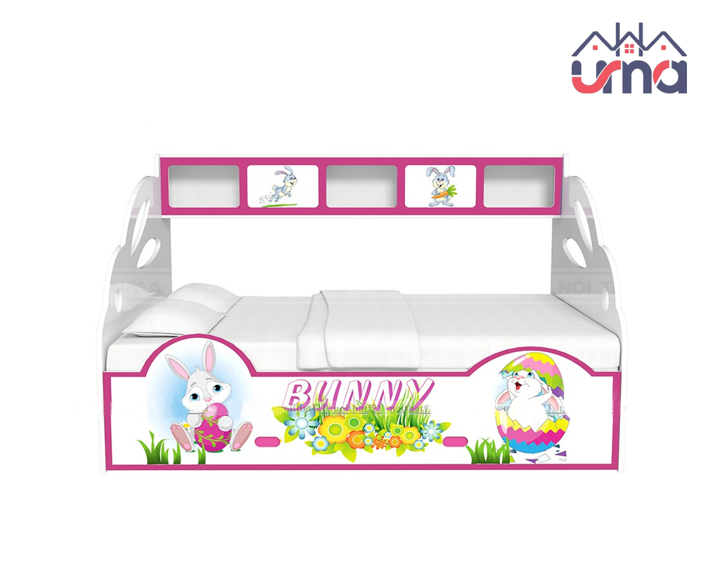 Giường Tầng Trẻ Em Lùn Thỏ Bunny GTTE002 - Nội Thất UMA
